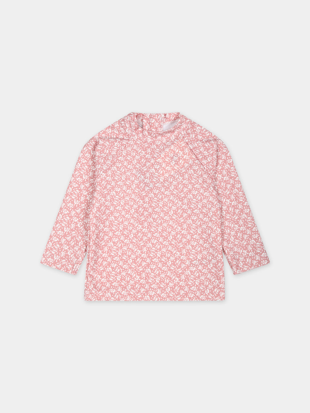 T-shirt rose pour bébé fille avec imprimé fleurs